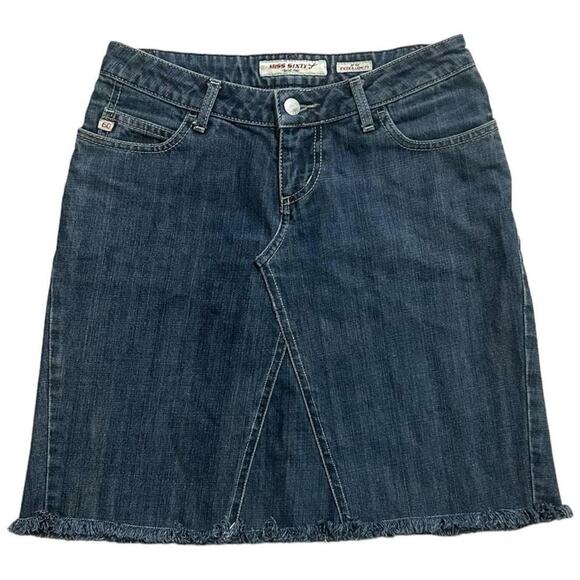 Miss Sixty Extra Low Ty Italian Midi Jean Skirt - Picture 1 of 5